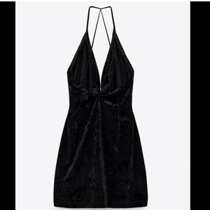 Zara Velvet Black Dress Large